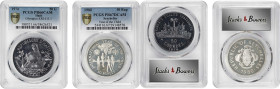 MIXED LOTS. Duo of Silver Denominations (2 Pieces), 1974 & 1980. Both PCGS Certified.
1) HAITI. 50 Gourdes, 1974. PCGS PROOF-66 Cameo. KM-113.1. Cele...