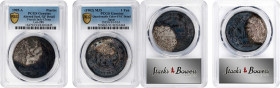 MIXED LOTS. Duo of Crown-Sized Issues (2 Pieces), 1902 & 1905. Both PCGS Certified.
1) French Indo-China. Piastre, 1905-A. Paris Mint. PCGS Genuine--...