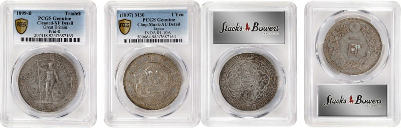 MIXED LOTS. Duo of Crown-Sized Issues (2 Pieces), 1897 & 1899. Both PCGS Certifi...