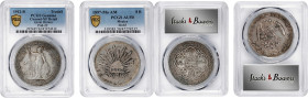 MIXED LOTS. Duo of Crown-Sized Issues (2 Pieces), 1897 & 1911. Both PCGS Certified.
1) Great Britain. Trade Dollar, 1912-B. Bombay Mint. PCGS Genuine...