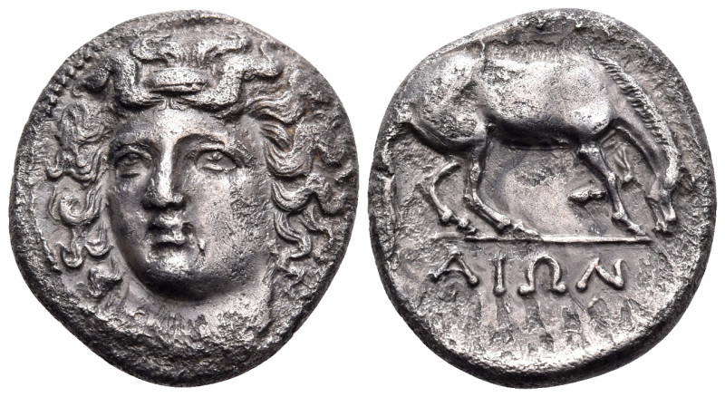 THESSALY. Larissa. Circa 356-342 BC. Drachm (Silver, 19 mm, 5.48 g, 6 h). Head o...