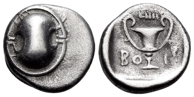 BOEOTIA, Federal Coinage. Circa 395-340 BC. Hemidrachm (Silver, 14 mm, 2.55 g). ...
