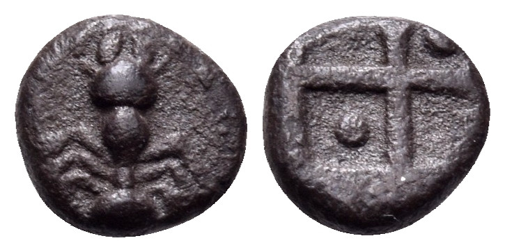 CIMMERIAN BOSPOROS. Pantikapaion. Circa 470-460 BC. Tetartemorion (Silver, 5 mm,...