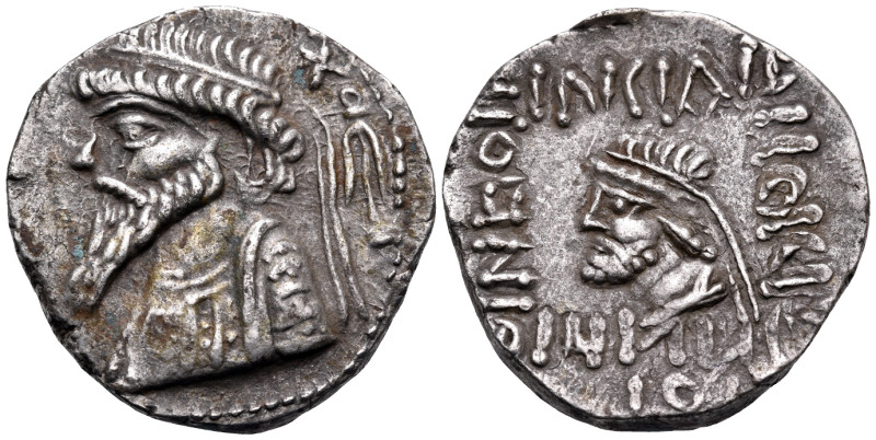 KINGS OF ELYMAIS. Kamnaskires V, circa 54/3-33/2 BC. Tetradrachm (Billon, 27 mm,...