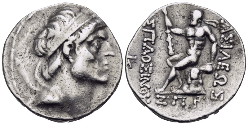 KINGS OF CHARACENE. Hyspaosines, circa 127-124 BC. Tetradrachm (Silver, 28 mm, 1...