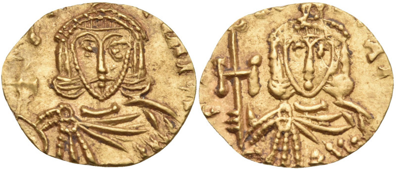 Michael II the Amorian, with Theophilus, 820-829. Tremissis (Gold, 14 mm, 1.22 g...