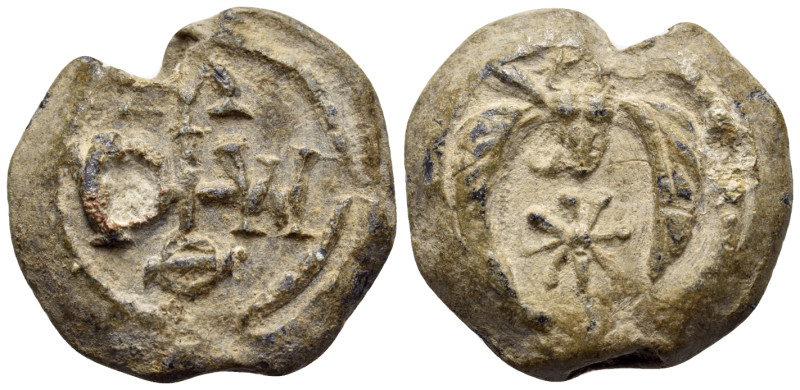 BYZANTINE SEALS. Thomas, circa 2nd half 6th century. Seal or Bulla (Lead, 21 mm,...