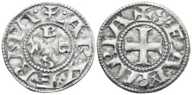 FRANCE, Provincial. Clermont. Anonymous, Circa 1030-1060. Denier (Silver, 20 mm, 0.98 g, 8 h). + · ARVERNA · V-R-B-S in the field. Rev. + SEA MARIA Cr...