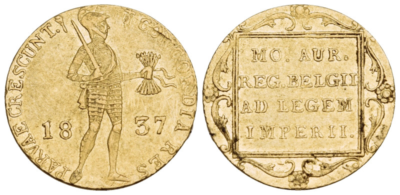 NETHERLANDS. William I, 1815-1840. Ducat (Gold, 20 mm, 3.51 g, 12 h), Russian im...