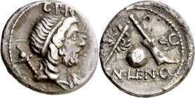 (hacia 76-75 a.C.). Gens Cornelia. Denario. (Bab. 54) (Craw. 393/1a). 3,89 g. MBC/MBC+.