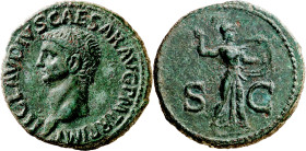 (41-42 d.C.). Claudio. As. (Spink 1861) (Co. 84) (RIC. 100). Pátina verde. 11,15 g MBC+.
