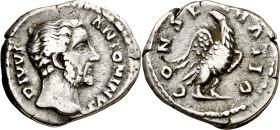 (161 d.C.). Antonino pío. Denario. (Spink 5190) (S. 154) (RIC. 429, Marco Aurelio). 3,11 g. MBC.