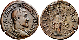 (235 d.C.). Maximino I. Sestercio. (Spink 8329) (Co. 21) (RIC. 49). 20 g. MBC.