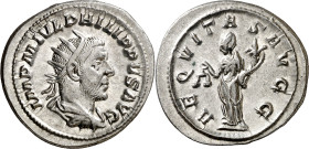 (245-247 d.C.). Filipo I. Antoniniano. (Spink 8918) (S. 9) (RIC. 27b). 3,73 g. EBC-.