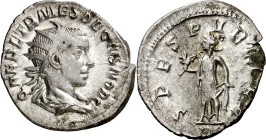 (250-251 d.C.). Herennio Etrusco. Antoniniano. (Spink 9526) (S. 38) (RIC. 149). 2,79 g. MBC+.