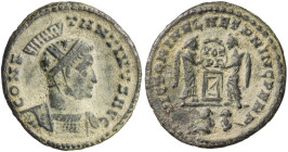 (319-320 d.C.). Constantino I. Lugdunum. AE 19. (Spink 16291) (Co. 631) (RIC. 65). 2,29 g. MBC+.