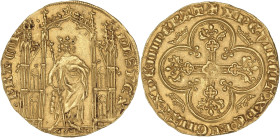 Philippe VI - Royal d'or

Or - 4,21 grs - 26 mm
Dy.247
SUP

Type rare ! Superbe exemplaire avec d'infimes faiblesses de frappe.