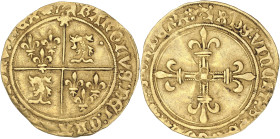 Charles VIII - Ecu d'or au soleil du Dauphiné, Point 4 et Rose (Grenoble)
Avec dauphin initial Avers et Revers.

Or - 3,33 grs - 25 mm
G.110var / ...