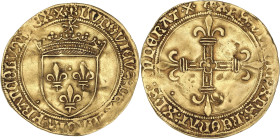 Louis XII - Ecu d'or au soleil, Point 20 (Saint-André de Villeneuve-lès-Avignon)

Or - 3,39 grs - 27,5 mm
G.161 / Dy.647
TTB-

Exemplaire ancien...