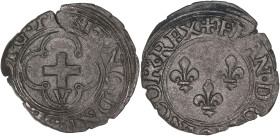 François Ier - Double Tournois à la croisette 1er type, V (Turin)

Billon - 1,09 grs - 20 mm
G.198
TB+

Rarissime (R5 dans le Gadoury des royale...