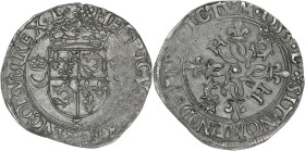 Henri II - Douzain du Dauphiné aux croissants 1553 (Grenoble)

Billon - 2,45 grs - 24,5 mm
G.359
TTB+

Très rare (R4 dans le Gadoury des royales...