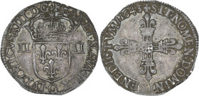 Louis XIII - 1/4 écu à l'écu de face 1643 G (Poitiers)

Argent - 9,67 grs - 30 mm
G.28
TTB

Rare avec l'écu de face !