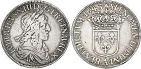 Louis XIII - Ecu de 60 sols, 2ème poinçon de Warin, 1643 A (Paris)
Différent Rose : Monnaie de Matignon.

Argent - 27,15 grs - 39 mm
G.51
TB+

...
