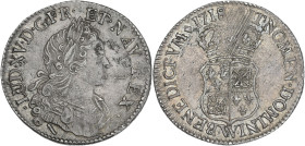 Louis XV - 1/4 écu de France-Navarre 1718 W (Lille)

Argent - 6,15 grs - 26 mm
G.303
SUP-

Type très rare ! Superbe exemplaire avec une magnifiq...