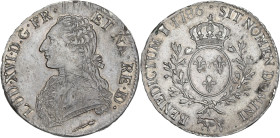 Louis XVI - Ecu de béarn au buste habillé 1786 (Pau)

Argent - 29,29 grs - 41 mm
G.356a
SUP-

Superbe exemplaire recouvert d'une patine grise.