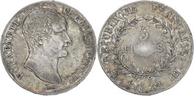 Bonaparte Premier Consul - 5 francs An 12 H (La Rochelle)

Argent - 24,83 grs - 36,5 mm
F.301-15 / G.577
TTB

Très rare !
