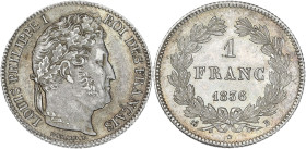 Louis-Philippe - 1 franc 1836 B (Rouen)

Argent - 5,01 grs - 23 mm
F.210-51 / G.453
SUP+

Superbe exemplaire avec une belle patine grise ancienn...