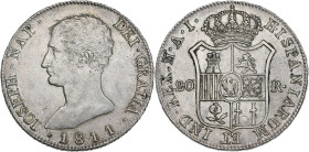 Royaume d'Espagne, Joseph Napoléon - 20 reales 1811 (Madrid)

Argent - 27,01 grs - 39,5 mm
KM.19-551.2
SUP

Assez rare ! Superbe exemplaire avec...
