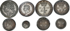 Royaume-Uni, George IV - Maundy set 1822 - Prooflike

1 penny argent (KM19-683) - SUP / PCGS PL58 
2 pence (KM19-684) - SUP / PCGS PL58 
3 pence (...
