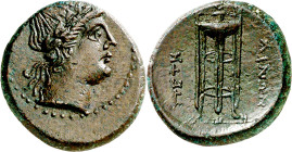 (215-204 a.C.). Italia. Petelia. AE 18. (S. falta) (CNG. I, 1615). Anverso algo descentrado. Ex CGB 30/06/2011, nº 35. 5,44 g. EBC-.

(215-204 BC). ...