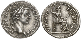 (después 16 d.C.). Tiberio. Denario. (Spink 1763) (S. 16a) (RIC. 30). Bella. Ex Áureo & Calicó 30/11/2011, nº 1050. 3,85 g. EBC.

(After 16 A.D.). T...