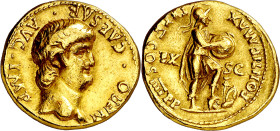 (63-64 d.C.). Nerón. Áureo. (Spink 1924 var) (Co. 234) (RIC. 42) (Calicó 438). 7,80 g. MBC+.

(63-64 A.D.). Nero. Aureus. (Spink 1924 var) (Co. 234)...