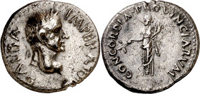 (68 d.C.). Galba. Tarraco. Denario. (Spink falta) (S. 33) (RIC. falta) (ACIP. 4163a, mismos cuños). Muy rara, sólo otros dos ejemplares conocidos. 3,4...