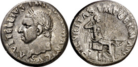 (69 d.C.). Vitelio. Tarraco. Denario. (Falta en Spink, S., RIC. y ACIP.) (Benages 497, mismo ejemplar). Ex Solidus Numismatik 19/07/2015, nº 261. Muy ...
