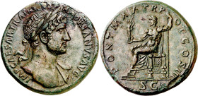 (119-120 d.C.). Adriano. Sestercio. (Spink 3621) (Co. 1185) (RIC. 249). 24,78 g. MBC+.

(119-120 A.D.). Hadrian. Sestertius. (Spink 3621) (Co. 1185)...