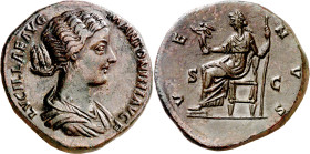 (164 d.C.). Lucilla. Sestercio. (Spink 5508) (Co. 83) (RIC. 1776). Campos repasados. 22,40 g. (EBC-/EBC).

(164 A.D.). Lucilla. Sestertius. (Spink 5...