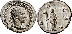 (250-251 d.C.). Trajano Decio. Antoniniano. (Spink 9368) (S. 16) (RIC. 12b). Bella. 4,33 g. EBC.

(250-251 A.D.). Trajanus Decius. Antoninianus. (Sp...
