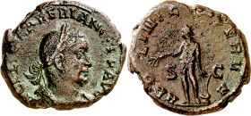 (255-258 d.C.). Valeriano I. Sestercio. (Spink 10008) (Co. 22) (RIC. 152). Escasa. 21,17 g. MBC+.

(255-258 A.D.). Valerian I. Sestertius. (Spink 10...