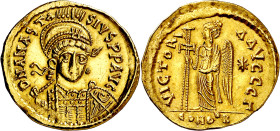 Anastasio (491-518). Constantinopla. Sólido. (Ratto 316) (S. 3). Anverso ligeramente limpiado. Atractiva. 4,41 g. EBC-.

Anastasius (491-518). Const...