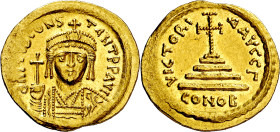 Tiberio II Constantino (578-582). Constantinopla. Sólido. (Ratto 916) (S. 422). Bella. Ex Numismatik Lanz 12/12/2011, nº 665. 4,45 g. EBC/EBC+.

Tib...