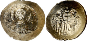 Alejo I, Comneno (1081-1118). Tesalónica. Histamenon nomisma. (Ratto 2123, de Manuel I) (S. 1905). Ex Numismatik Lanz 24/06/2010, nº 583. 4,13 g. MBC+...