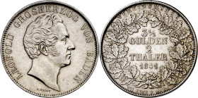 Alemania. Baden. 1841. Leopoldo. Doble taler. (KM. 212). Leves golpecitos. Bella. Brillo original. Rara. AG. 37,07 g. EBC.

Germany. Baden. 1841. Le...