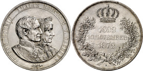 Alemania. Sajonia albertina. 1872. Juan y Amalia. 2 taler. (KM. 1231.1). Leves rayitas. Muy bella. Brillo original. Rara así. AG. 37,04 g. EBC+.

Ge...