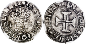 Portugal. Juan III (1521-1557). Lisboa. 1 tostao. (Gomes 118.01) En cápsula de la NGC como AU50, nº 6141617-002. Rara. AG. 9,32 g. MBC+.

Portugal. ...