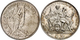 Suiza. 1883. 5 francos. (KM. S16). Festival de Tiro: Lugano. Atractiva. Escasa. AG. 25,01 g. EBC-.

Switzerland. 1883. 5 francs. (KM. S16). Shooting...