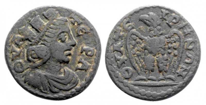 Caracalla to Severus Alexander, 218 - 235 AD
AE21, 4.81 grams
Obverse: Turrete...